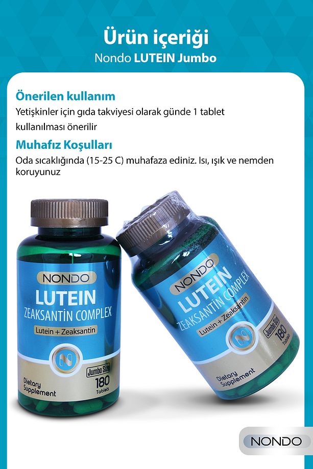 Lutein Zeaksantin Complex 180 Tablet Jumbo Size ( C Vitamini, Çinko, Selenyum, Astaksantin) - 4
