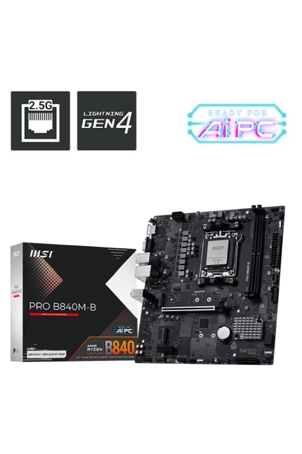 Pro B840m-b Ddr5 Amd B840 Am5 Soket Ddr5 7200 (OC)mhz Matx Oyuncu (GAMİNG) Anakart - 1
