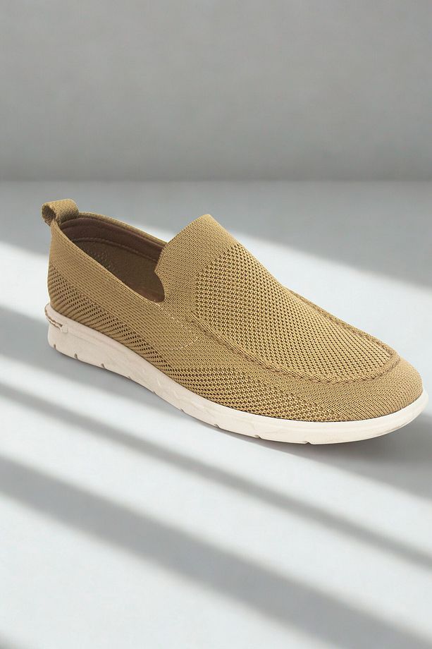 Triko Erkek Casual Günlük Ayakkabı – Rahat, Hafif Ve Şık Slip-on Model Kum Rengi - 7