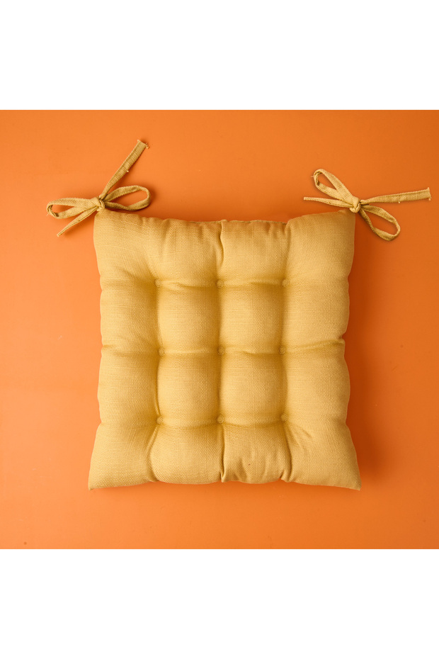 Soft Traum Sandalye Minderi - Hardal - 40x40 cm - 3