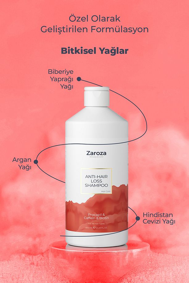 Saç Dökülme Karşıtı Hızlı Uzamaya Yardımcı Güçlendirici Procapil Biotin Şampuan 600ml Erkek Kadın - 5