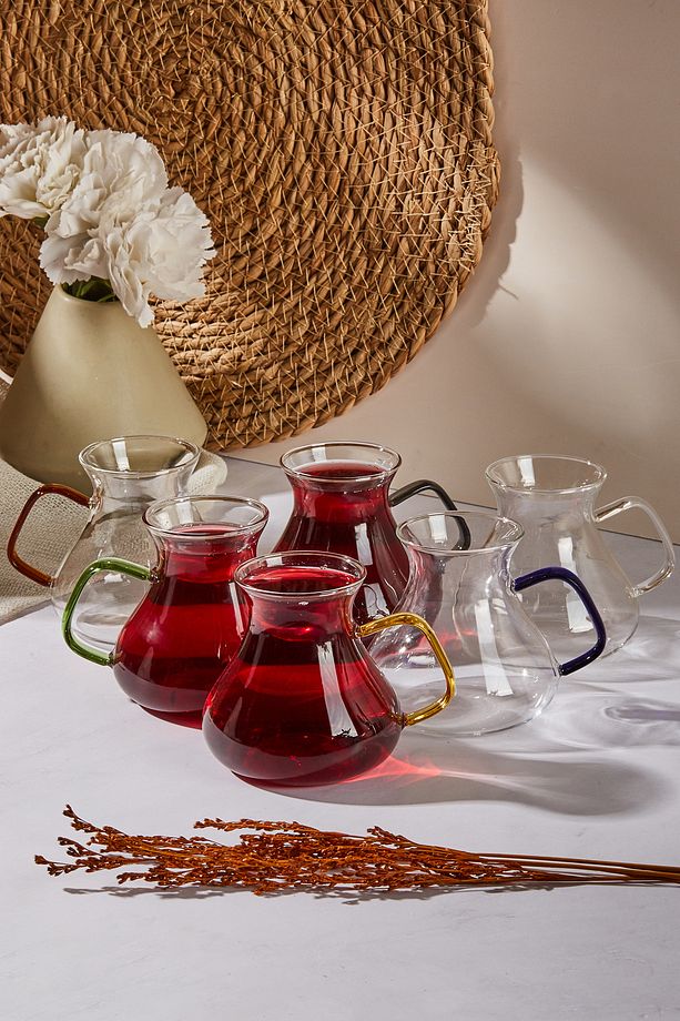 Ehl-i Keyf Luster Renkli 6'lı Çay Bardağı Seti 200 ml - 1