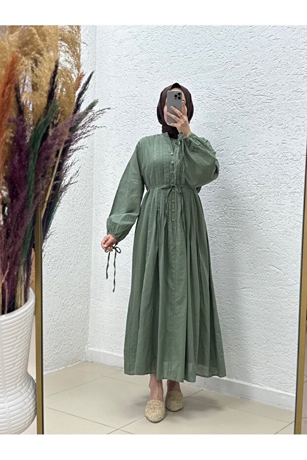 Orelita Front Button and Pleated Dress Suit-Bn4449 Khaki