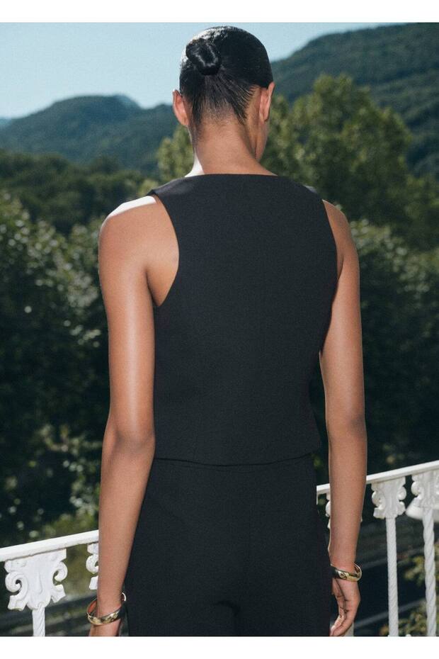 Düğmeli takım yelek - 4