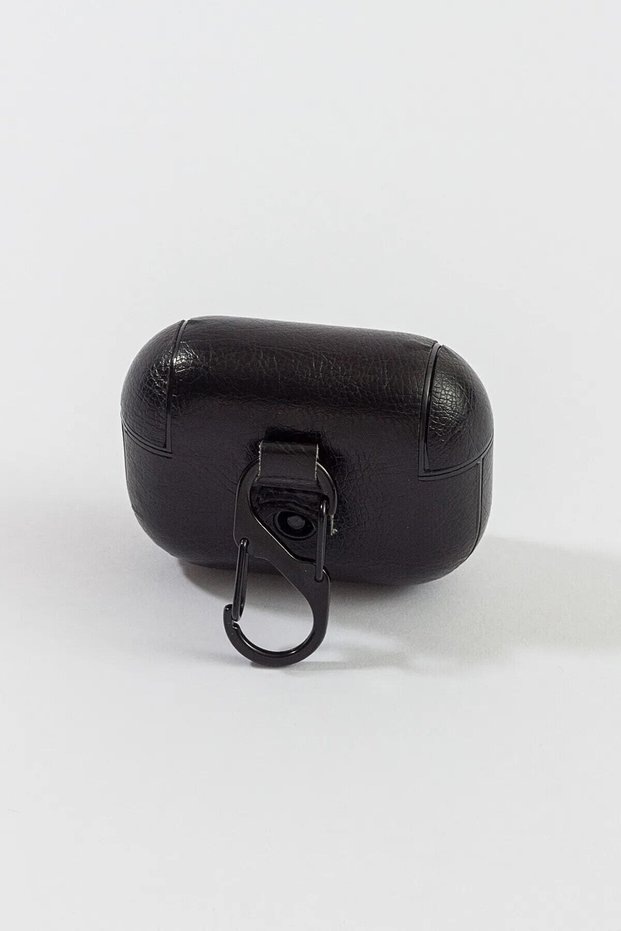 AirPods Pro Compatible Black Leather Headphone Case