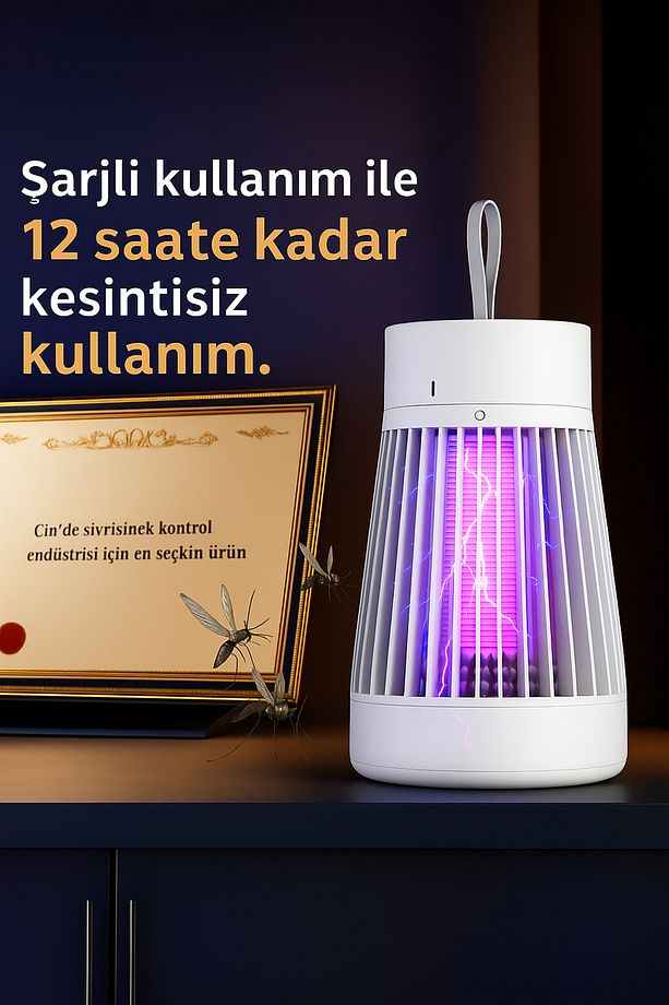 Şarjlı Elektrikli Çift Fonksiyonlu Uv Sinek Sivrisinek Öldürücü Sessiz Çalışan Sivri Sinek Öldürücü - 4
