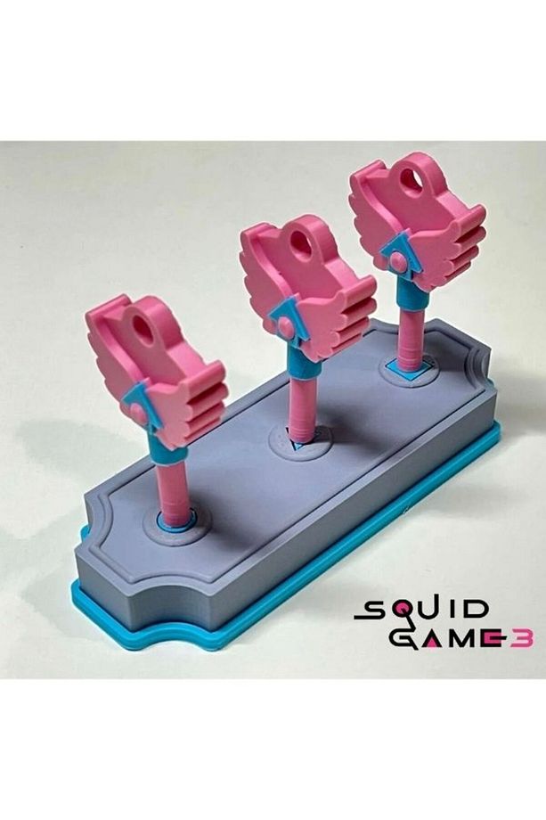 Squid Game 3 Saklambaç 3'lü Anahtar Seti Kare Yuvarlak Üçgen Oyun Seti - 5