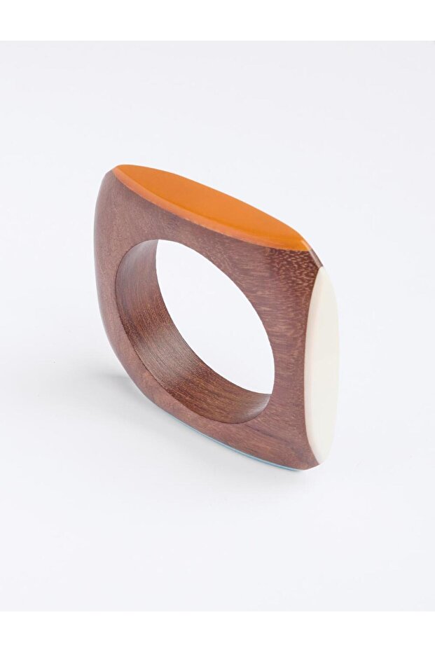 Karışık Ahşap Detaylı Kare Formlu Bileklik - 5