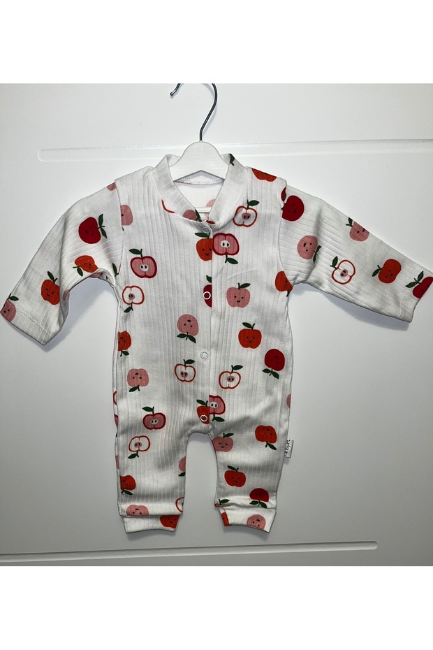 Elma Baskılı Manşetli Tulum - 2