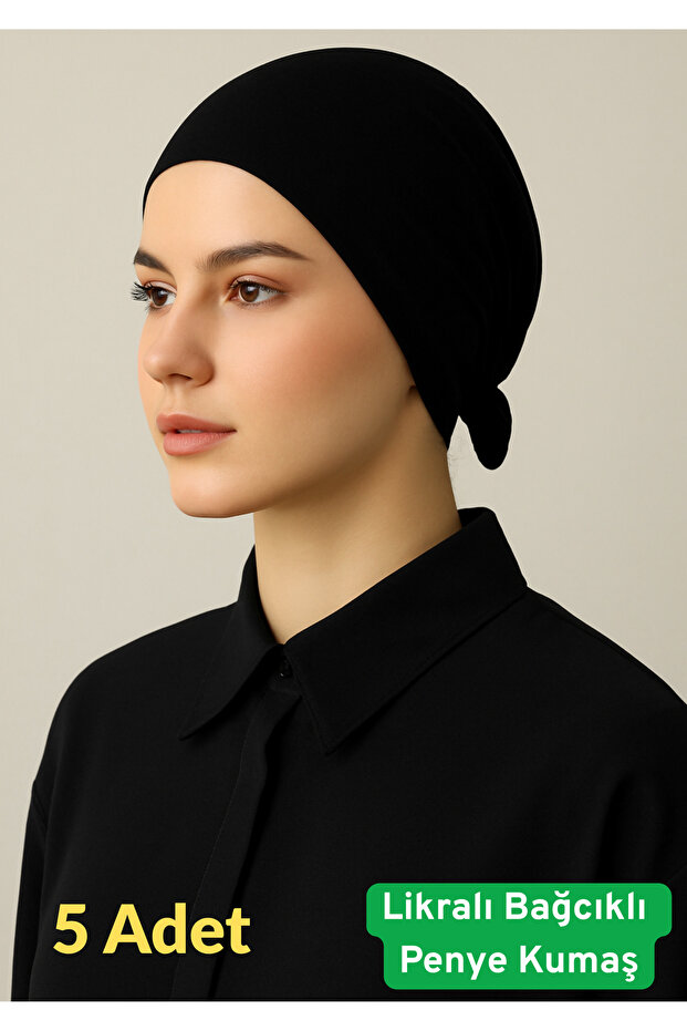 5 Pieces Lace Hijab Bonnet Seamless Flexible and Non-Sweating Fabric