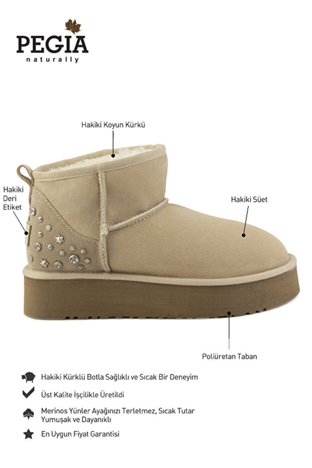 Yüksek Taban Taşlı Kadın Bot 191302 - 3