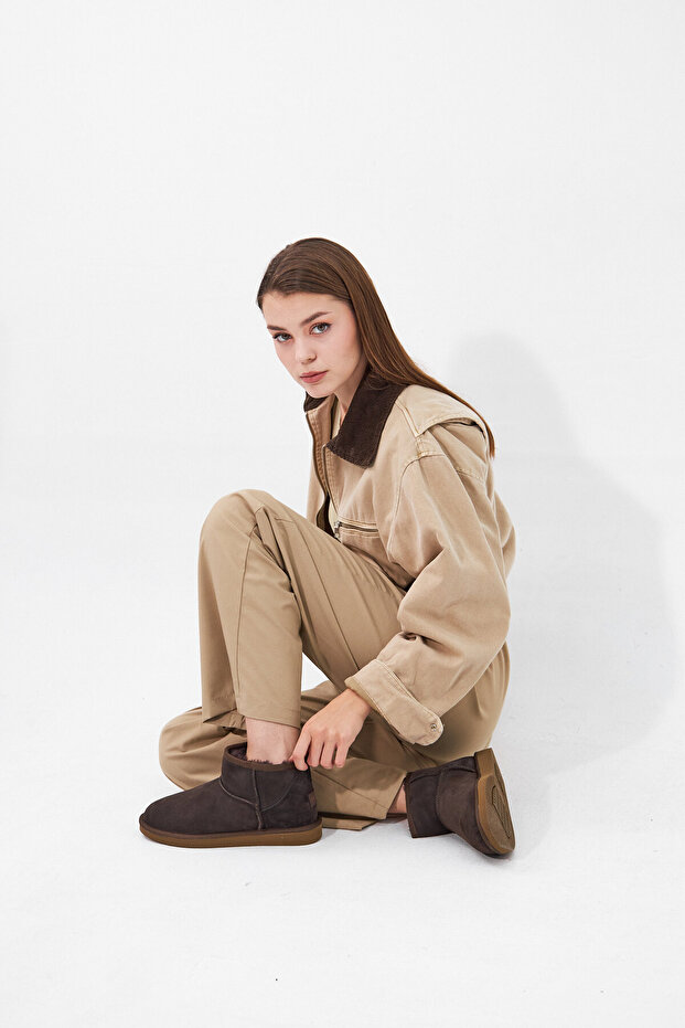 Süet Kadın Mini Bot 191130 - 5