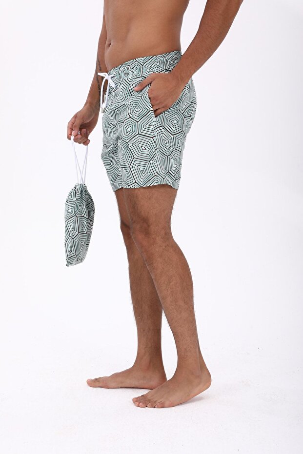 Bel Lastikli İstanbul Deniz Şortu - 3