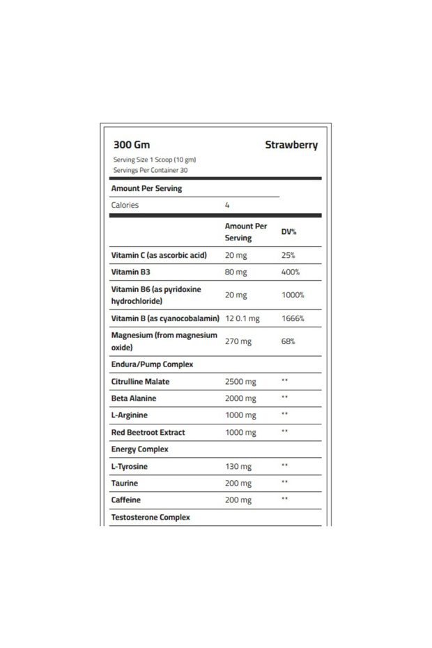 Pump Testo - Strawberry, 300 Gm, Energy Support, Enhance Athletic Performance, - 3