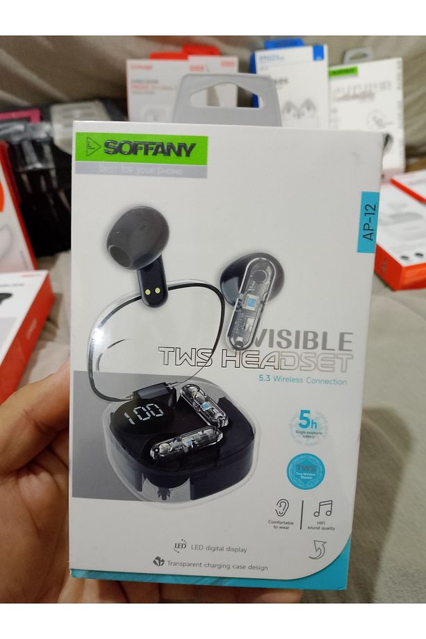 AP-12 BLUETOOTH KULAKLIK Dijital ekran Şık tasarım - 1