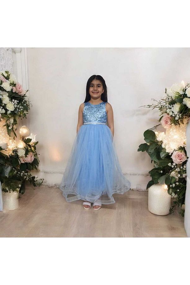 Robası Simli Uzun Kız Çocuk Abiye - 2