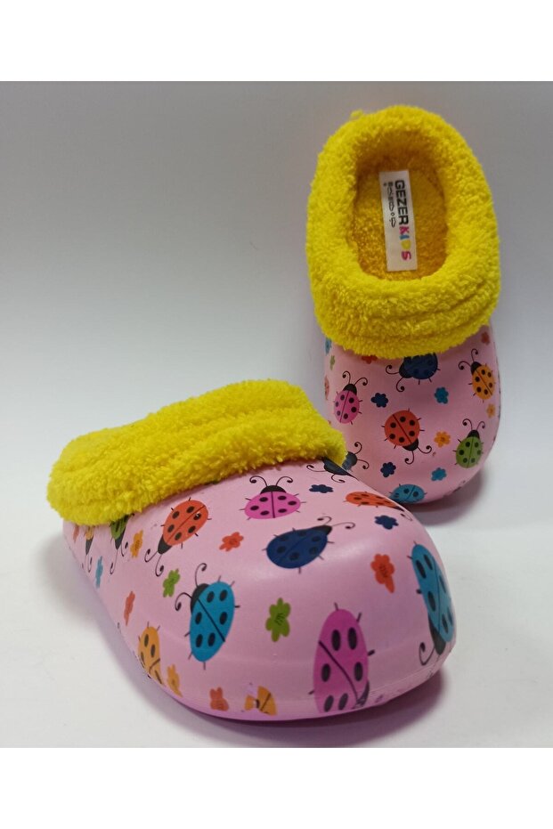 Furry Inside and Outside Eva Girl's Home, School and Street Slippers Pink