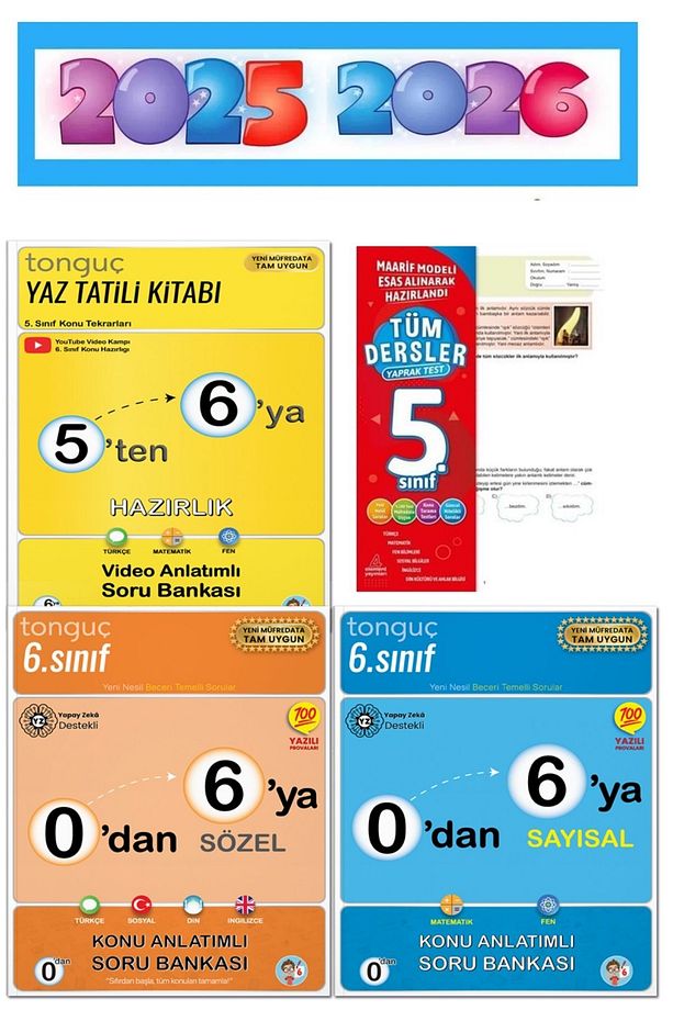 5'ten 6'ya Hazırlık Seti 2025-26 Baskı 5. Sınıf Tüm Dersler Yaprak Test Anlatımlı Konu Tekrarı - 4