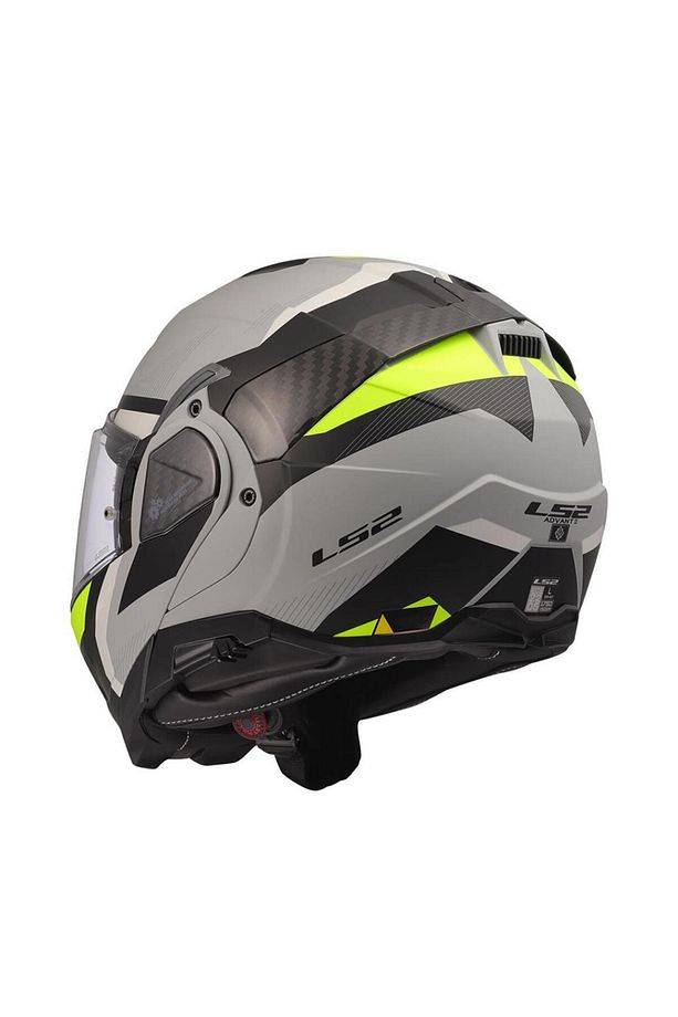 Advant 2 Triple Mat Gri-siyah-neon Sarı Çene Açılır Kask - 4