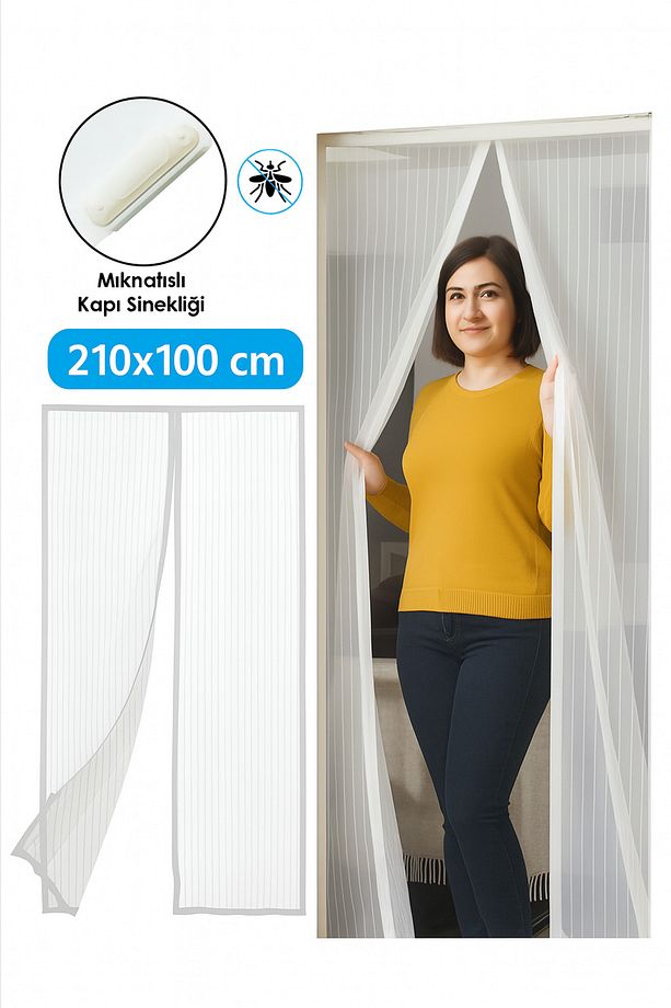 Kapı Sineklik Perdesi- Sinek Ve Haşera Engelliyici | 210x100 Boyut - 1