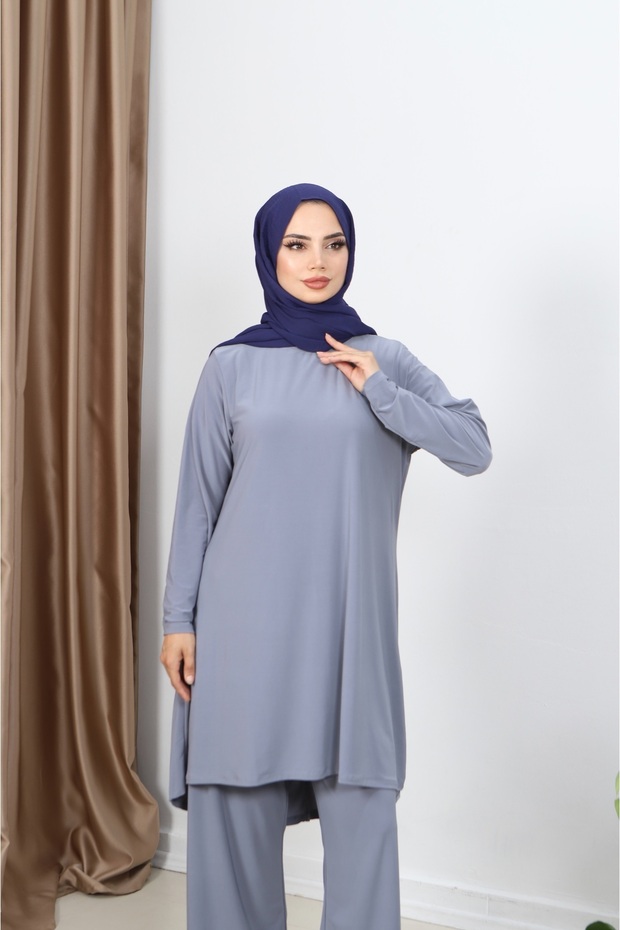 طقم ساندي مع تونيك طويل - 4