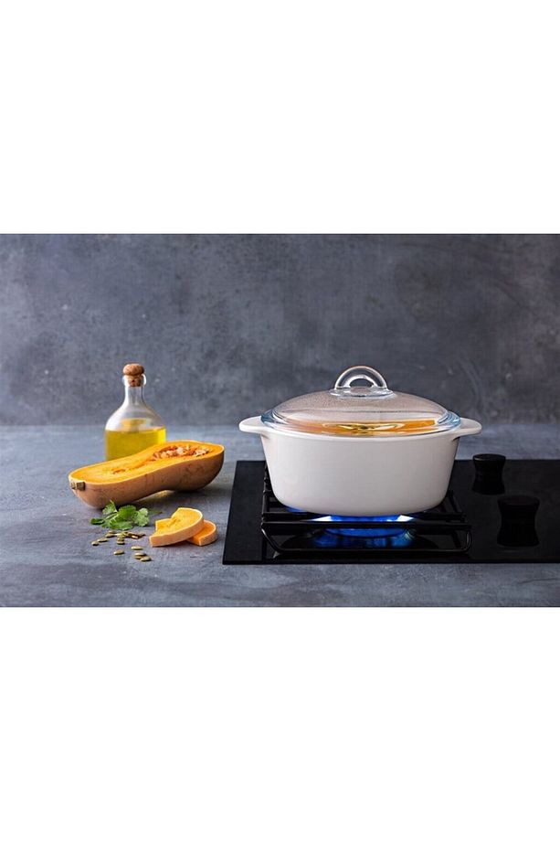 Casserole 1,1 L Cam Kapak - 3