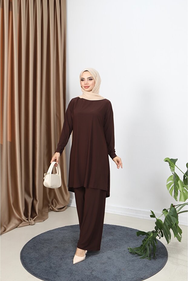 طقم ساندي مع تونيك طويل - 1