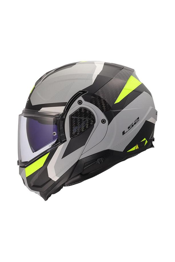 Advant 2 Triple Mat Gri-siyah-neon Sarı Çene Açılır Kask - 3