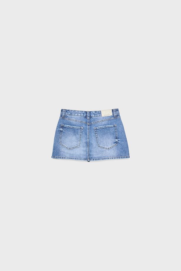 D62 denim şort etek - 7