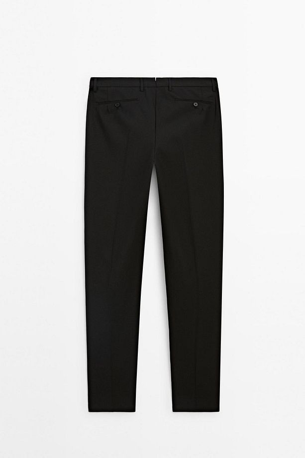 %100 yün klasik pantolon - 8