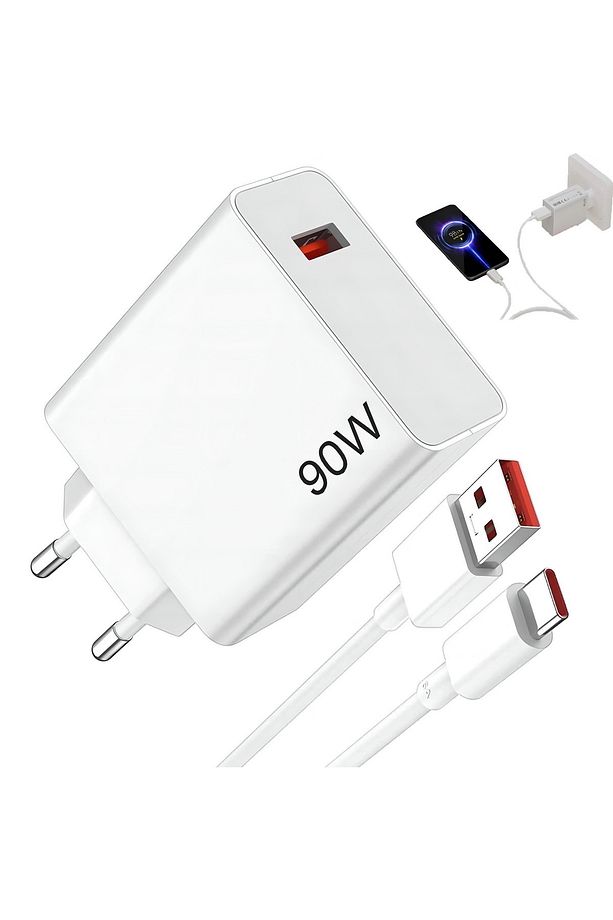Xiaomi Uyumlu 90 Watt Hızlı Şarj Aleti Seti Type-c - 1