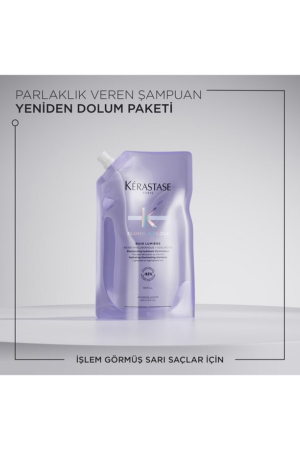 Blond Absolu Bain Lumiere Işlem Görmüş Sarı Saçlar Için Parlaklık Veren Şampuan 500 ml - 8