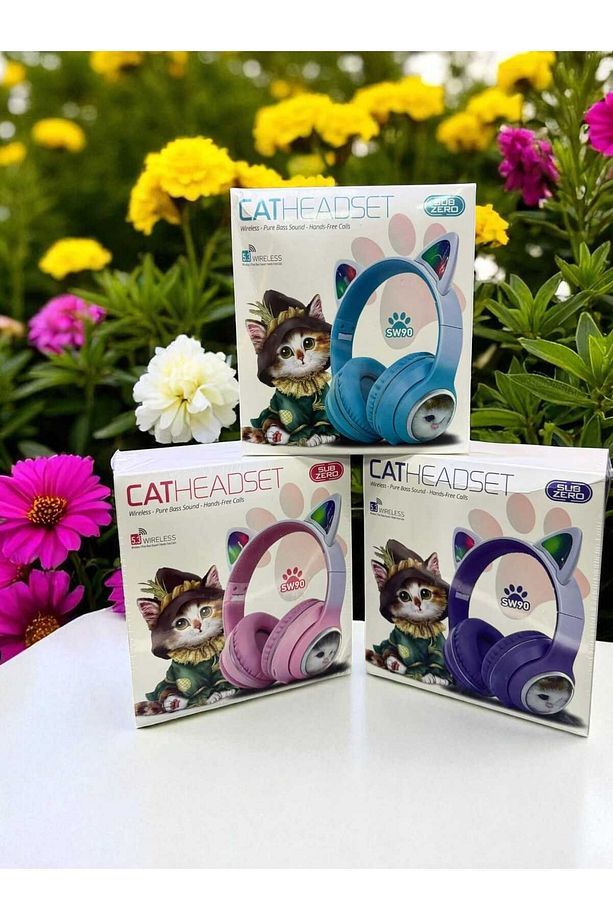 Işıklı Kedi Kulaklık Sw90 Subzero 5.3 Pembe Renk - 2