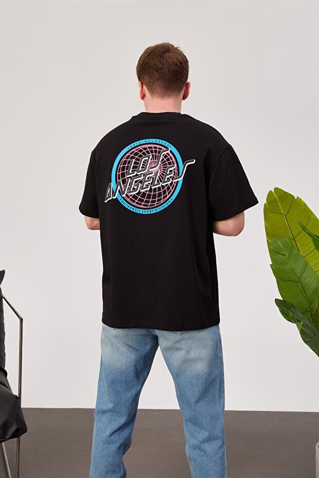 Μαύρο μπλουζάκι Λος Άντζελες - 4