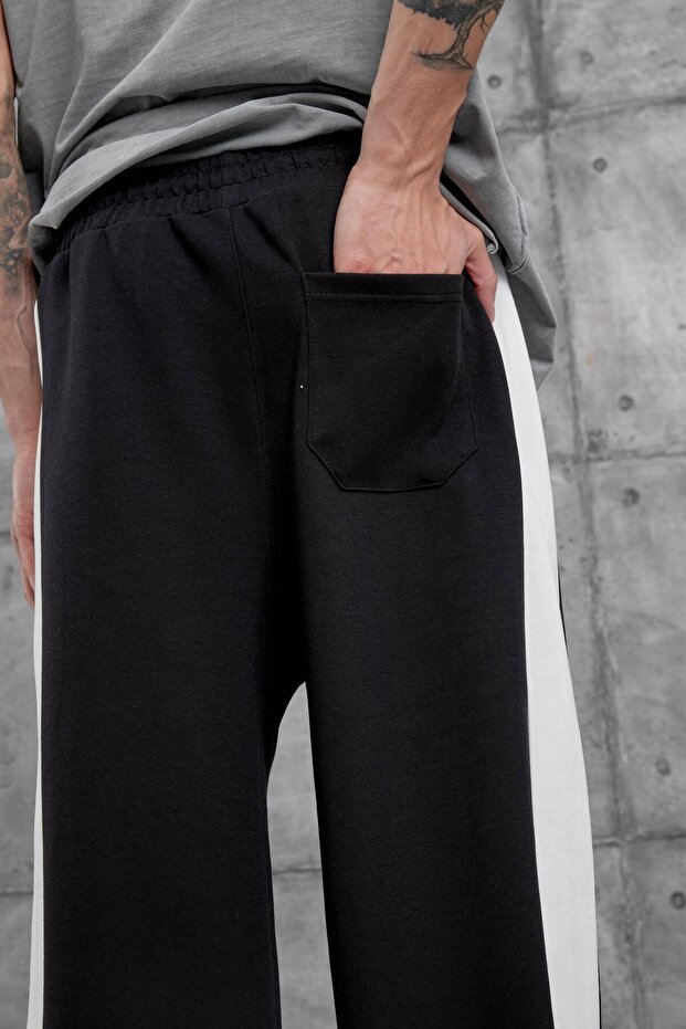 Edition Etiketli Siyah Eşofman Altı - 5