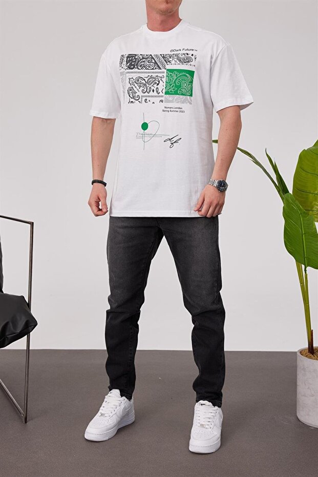 Dark Future Beyaz Tshirt - 1