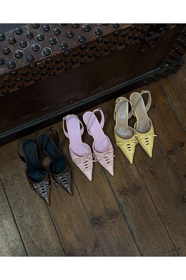 Amore Sarı Sivri Burun Topuklu Ayakkabı Kitten Heels Butteryellow - 6
