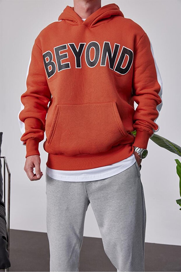 Beyond Kiremit Kapüşonlu Sweatshirt - 4