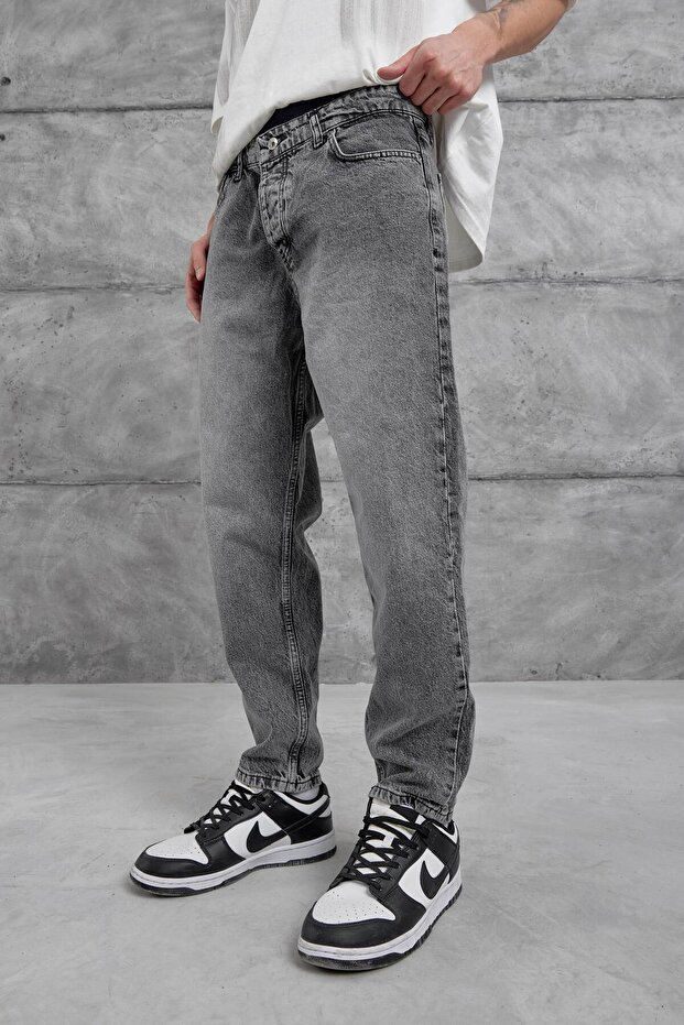 بنطلون جينز رجالي Kp-406 1 Stonewashed BF Gray Boyfriend