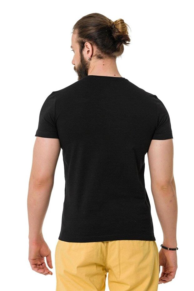 Ct712 embroidered text basic t-shirt - 4