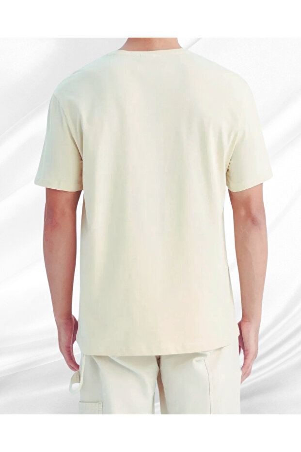 New Regular Fit Crew Neck Basic Solid Short Sleeve T-Shirt - 5