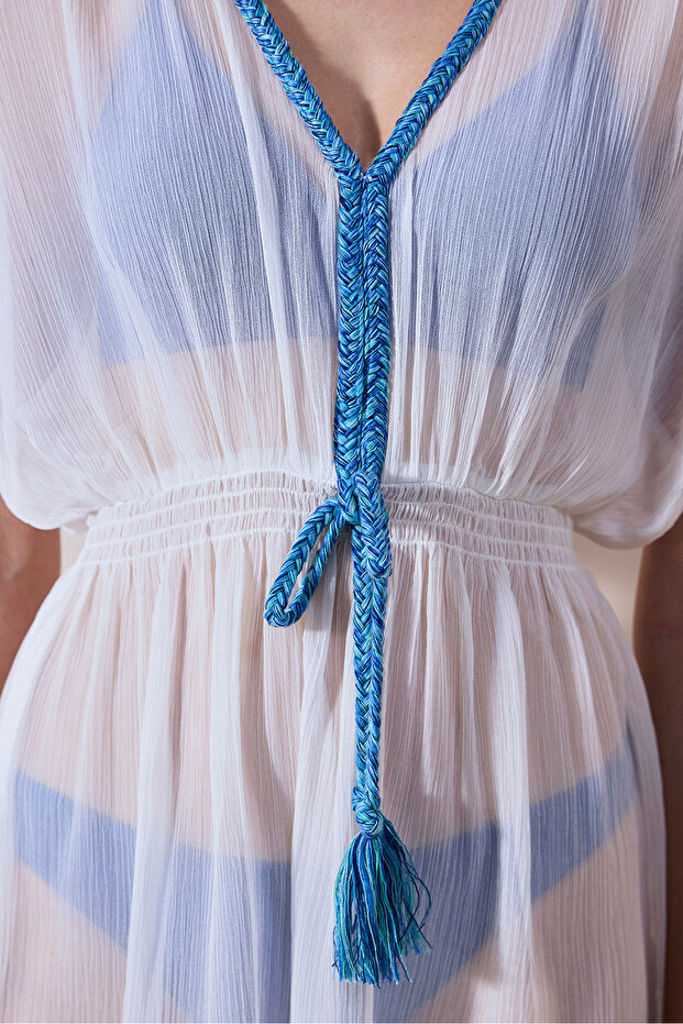 Braided White Kaftan - 3