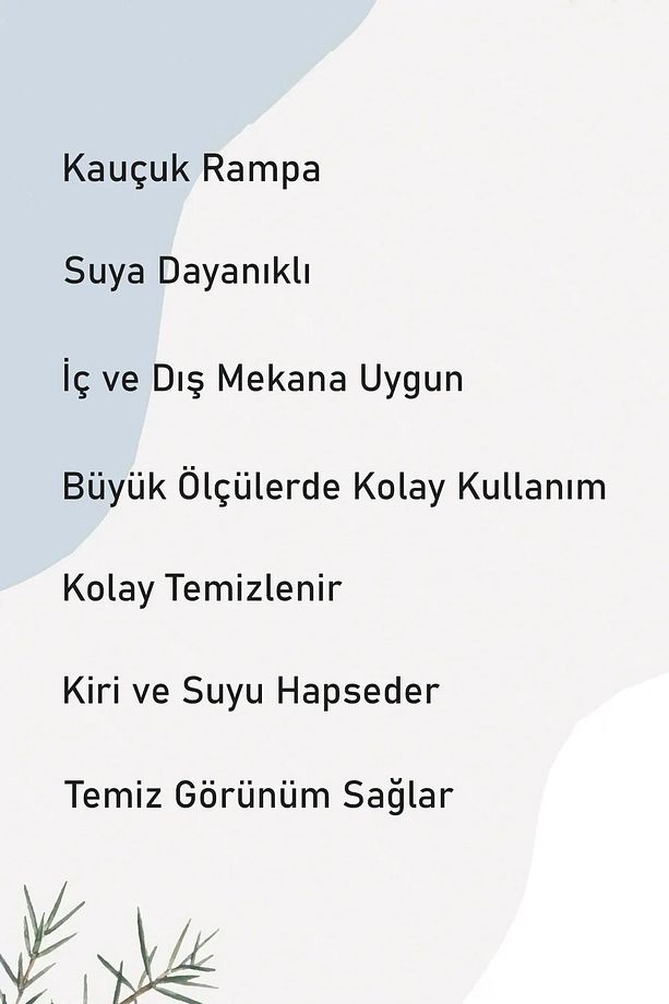 Rampalı Kıvırcık Paspas Iş Yeri Paspası Su Emici Kaymaz Paspas Kivircik Iş Yeri Paspas Apartman Ofis - 3