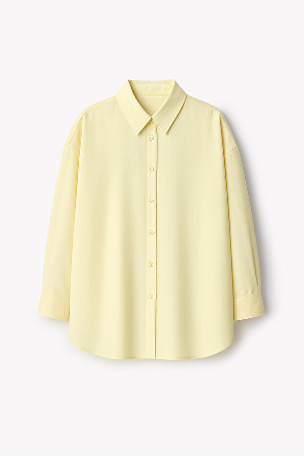 OVERSİZE FİT POPLİN GÖMLEK - 1