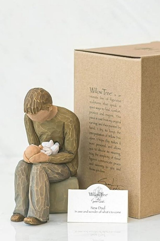 New Dad Yeni Baba Figürü El Yapımı Bebek Tutan Baba Dekoratif Babalar Günü Için Hediyelik Biblo - 7