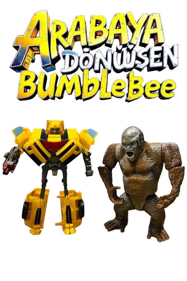 Transformers arabaya dönüşen Bumblebee ve goril eklemli figür oyuncak 20Cm - 2