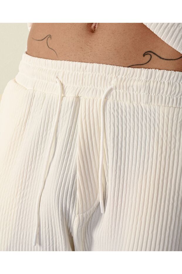 Fitilli Oversize Ottoman Pantolon - 2