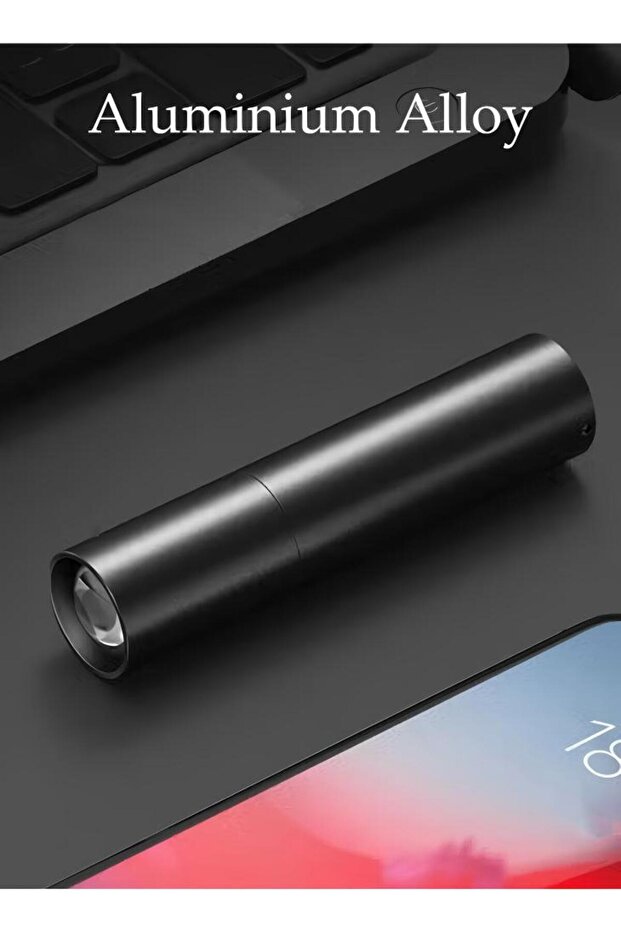 مصباح يدوي صغير قابل لإعادة الشحن وقوي وقابل للسحب مع مصباح يدوي فائق السطوع - 3