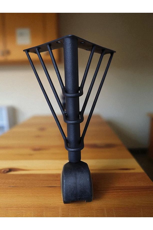 Metal Gövde Tekerlekli Masa Ayağı,sehpa Ayağı, Sihirli Sehpa Ayağı 4 Adet 360 Derece 20 Cm Siyah - 2