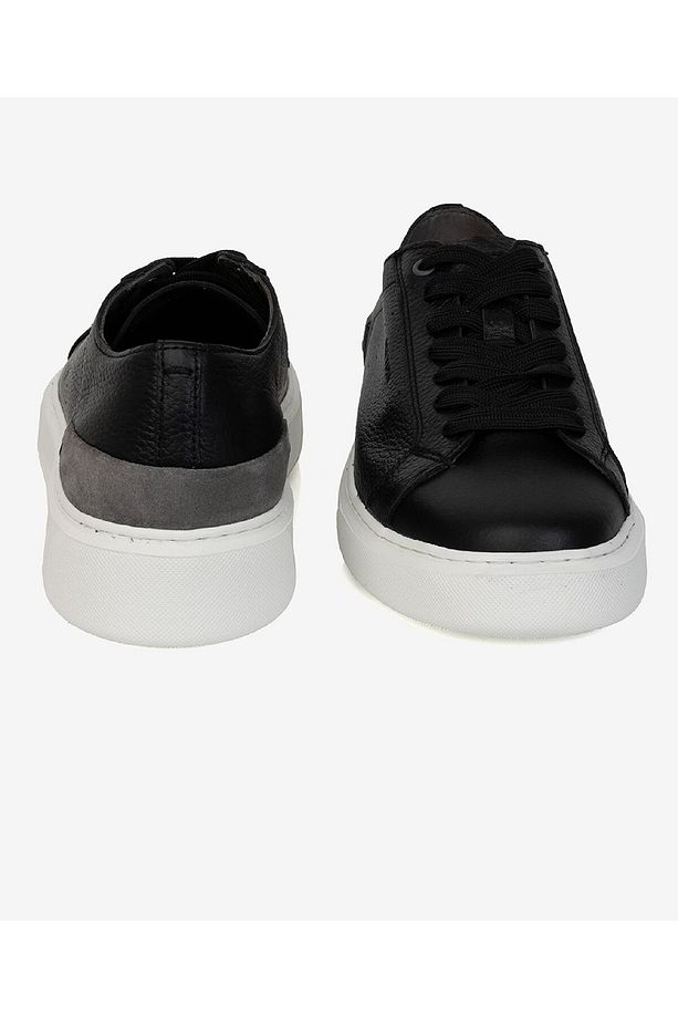 Erkek Siyah Hakiki Deri Sneaker Ayakkabı 3y1sa15770 - 6